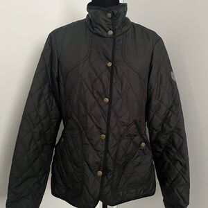 Eddie Bauer Women's Black Quilted Utility Jacket